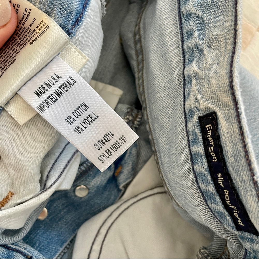 CITIZENS of HUMANITY Studded Emerson Slim Boyfriend Jeans Light,‎ Sz 24 - Picture 12 of 13